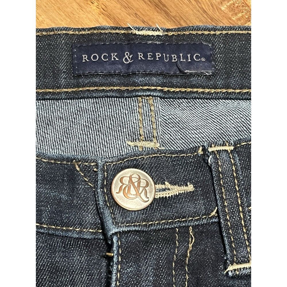 Rock & Republic Size 8Women's Designer Denim Blingy Jeans 30" Inseam - Picture 6 of 8
